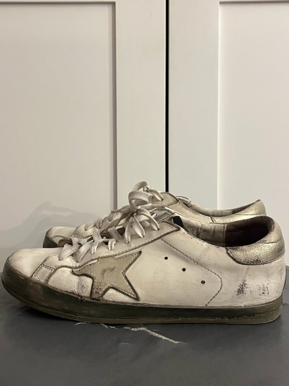 Golden Goose Super-Star White Leather Sneakers - Picture 2 of 9